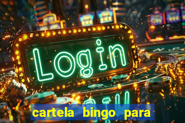 cartela bingo para cha de cozinha imprimir gratis